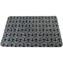 HDI - Alfombra en chevron gris y negro de 40 x 60 cm