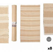 Gift Decor - Alfombra NO.01 Blanco Marrón 70 x 140 cm (8 Unidades) - Marca: ean: 4899888771388