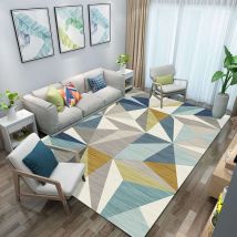Alfombra Moderna, Alfombra Geométrica Antideslizante Para Dormitorio, Despacho, Comedor Multicolor - 160x230