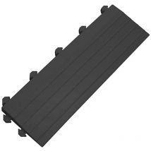 Coba Europe - Alfombra modular para el puesto de trabajo - Alfombra antifatiga - Pieza lateral negra macho