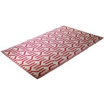 Webmarketpoint - Alfombra poliéster estampada roja 120x180x0,6 cm