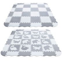 Alfombra Puzzle para Niños 16 Piezas, Suelo de Goma EVA Suave, Alfombra de juego de espuma, Tamaño de Cada Pieza 30 x 30cm