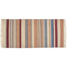 Miliboo - Alfombra rectangular a rayas multicolor de algodón 60 x 120 cm supla