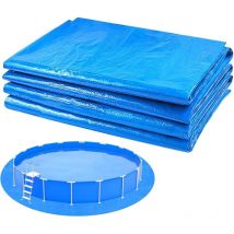 Aiperq - Alfombra redonda para piscina de 4,5 m, resistente a pinchazos, protección para suelos de terraza, entrada y piscina.