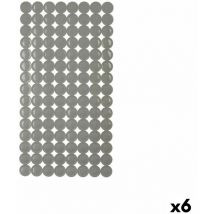 Alfombrilla antideslizante para ducha gris pvc 68 x 36 x 1 cm (6 unidades)