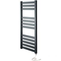 Greenedhouse - Algarve (Vas) Electric Anthracite Heated Towel Rail 500 x 960mm