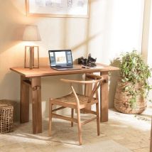 Macabane - alida - Bureau 140x60cm en bois de teck recyclé