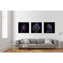 ALIEN Abstraction 105 - Quadro Canvas su telaio in legno - Misura: 130x130 cm