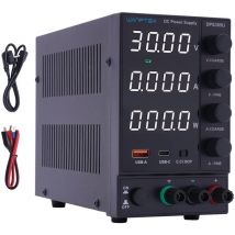Alimentation de laboratoire dc 30V 5A réglable alimentation de laboratoire avec affichage led à 4 chiffres interface usb alimentation à découpage