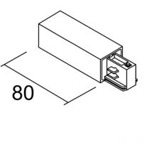 Alimentation droite - pour rail 3 allumages Aric 023 - blanc Aric 16347