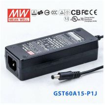 Mean Well - Alimentation fixe 15Vdc 4Amp 60W Connecteur 5,5x2,1mm