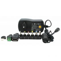 Alimentation universelle 3-12vdc 2250ma sortie avec 8 connecteurs Pce2250-uni