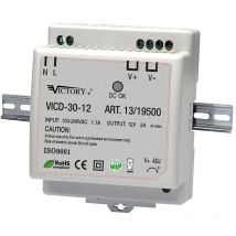 Alimentatore switching 12Vdc 2A 30W, guida din TS-35/7.5 e TS-35/15 Victory VICD-30-12