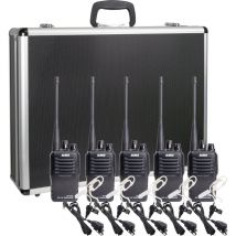 Alinco - Team-Set DJ-VX-46 + KEP-24-AL 150101 PMR-Handfunkgerät 5er Set