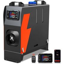 Kingso - All-in-One-Diesel-Heizgerät, tragbar, 12/24 v, 5–8 kW, 0,15–0,44 l/h, Diesel-Lufterhitzer, intelligente Steuerung,