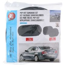All Ride Pop-Out-Auto-Sonnenschutz-Paket in Schwarz