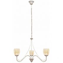 Helam Lighting - Allena Plafonnier Suspendu à Bras Multiples Blanc, Or, Ambre 50cm