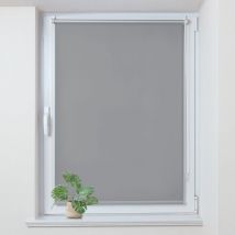 Store Enrouleur occultant sans percage, Isolant et Thermique, Rideau occultant pour Fenêtres et Portes, 120x120cm, Gris Clair - Allesin