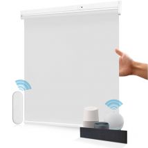 Stores Enrouleur Occultant Électriques Rechargeable, Store Occultant avec Moteur & Télécommande, avec ou sans Perçage, Batterie au Lithium, 50x150cm,