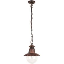 All'esterno Pendente Luce Odessa Metallo Antikbraun Plastica Ø21,5cm H: 90cm Ip44