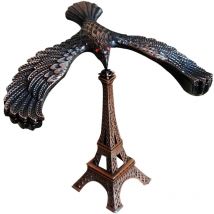 Feiyue - Alliage Balance Oiseau Tour Eiffel Modèle Balance Aigle Décoration de Table Enfants Ados Cadeau diy Artisanat Ornement (Vin Rouge,