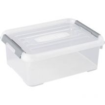 Allibert - Curver 243946 Boîte de rangement handy empilable (l x l x h) 400 x 290 x 150 mm transparent, argent 1 pc(s)