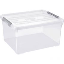 Allibert - Curver 243813 Boîte de rangement handy empilable (l x l x h) 490 x 390 x 250 mm transparent, argent 1 pc(s)