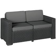 Allibert California Divano 2 p Con Cuscini Graphite