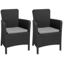 Chaises à dîner de jardin 2 pcs Trenton Graphite Allibert