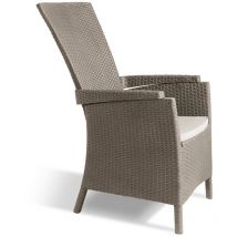 Allibert - Chaise inclinable de jardin Vermont Cappuccino 238449 Keter