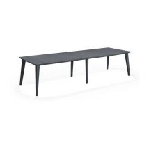 Les Tendances - allibert jardin Table Lima 240 6-12 personnes avec allonge - Design contemporain - Graphite
