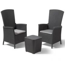 Mobilier d'extérieur 3 pcs Vermont Graphite 231692 Keter