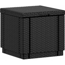 Allibert - Puf de almacenamiento cubo grafito 213816 Keter