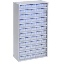 Allit - 464830 Cassettiera porta minuteria VarioPlus ProM 57/120 (l x a x p) 300 x 565 x 140 mm Argento, Trasparente 1 pz