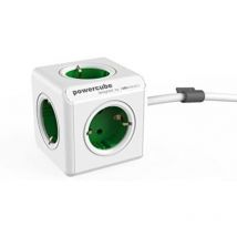 Allocacoc - PowerCube 1300BL/DEEXPC 5-Power Strip, 1,5 Meter Kabel und Tischständer Kit, Blau + 1100GY/DEORPC Original