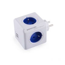 PowerCube - Presa DuoUSB, 4 prese 250 v + 2 usb, fr, colore white - Allocacoc