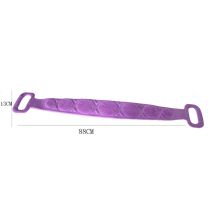 Serviette de bain en silicone double face - solide et allongée - bande de retrait en silicone - brosse de massage