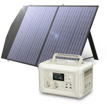 ALLPOWERS Generador solar R600, 2 x 600 W (pico de 1200 W), salida CA, batería LiFePO4 de 299 WH, estación de energía portátil con panel solar de 100