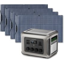 Allpowers - Générateur solaire R2500 2016 Wh avec 4 panneaux solaires monocristallins etfe 200 w, 4 sorties ca de 2500 w (crête 4000 w), station
