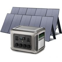 ALLPOWERS R2500 Solargenerator mit 2x 400W Solarpanel, 2016Wh LiFePO4 Akku, 4x 2500W AC Steckdosen (4000W Spitze), Tragbare Powerstation für