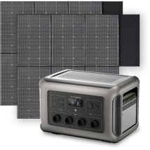 Allpowers - Home Battery Power Station LiFePO4 3168 Wh, Voice Control With 2Pcs 600W Solar Panel For Home Backup Outdoor R3500