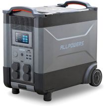 R4000 Portable Home Battery, LiFePO4 Battery Expandable Portable Power Station 3600Wh-21600Wh, Huge 4000W ac Output, Voice Control Solar Generator