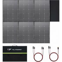 Allpowers - Faltbares Solarpanel Für Wohnwagen, Solarpanel, Wasserdicht,400w 44 V, Monokristallin, Für Tragbare Solargeneratoren, Wohnmobil, Batterie,