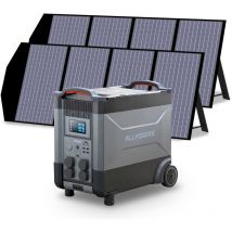 Station d'alimentation portable R4000 générateur solaire 3600Wh LiFePO4 batterie ca 4000W, charge rapide,extensible 21600 Wh avec 2 panneau solaire