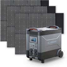 Station d'alimentation portable R4000 générateur solaire 3600Wh LiFePO4 batterie ca 4000W,charge rapide commande vocale,avec 3 panneau solaire 600W