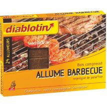 Allume barbecue bloc bg 24 – Bois compressé – 24 allumeurs – Allumage rapide et facile