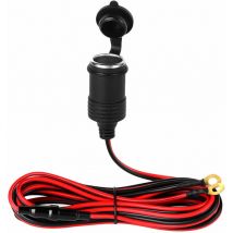12V Allume-Cigare Prise Femelle D'Extension Avec Borne A Anneau Fusionnee 10A Allume-Cigare De Voiture