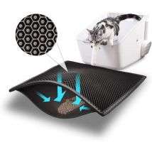 Tapis De Litière Pour Chat Taille Du Trappeur De Litière 30,5 x 30,5 Cm, Conception En Nid D'Abeille à Double Couche, Matériau Étanche à L'Urine,