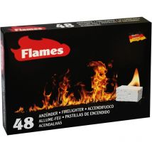 Allume-feu Flames pour allumer les foyers grill poeles pack de 48 cubes