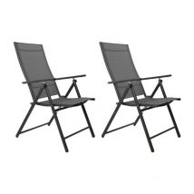 Alma Xone coppia Sedia sdraio pieghevole grigia 55x60x110